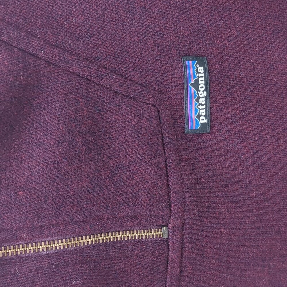 HTF Patagonia Burgundy Wool Blend Pullover - Picture 2 of 6